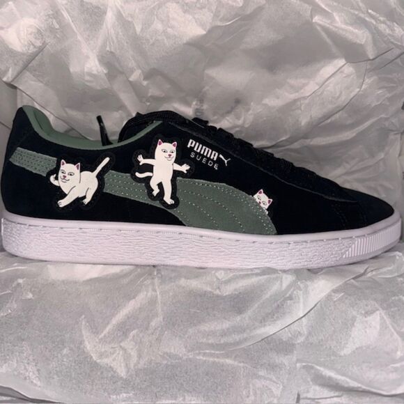 PUMA Suede x RIPNDIP 'Lord Nermal - Black Eucalyptus' Mens 9.5 - Picture 5 of 9